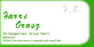 harri orosz business card